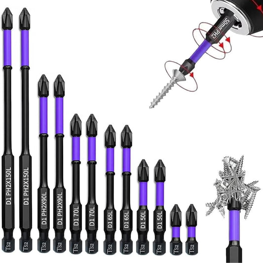 6/12 PCS Magnetic Phillips Screwdriver Bits